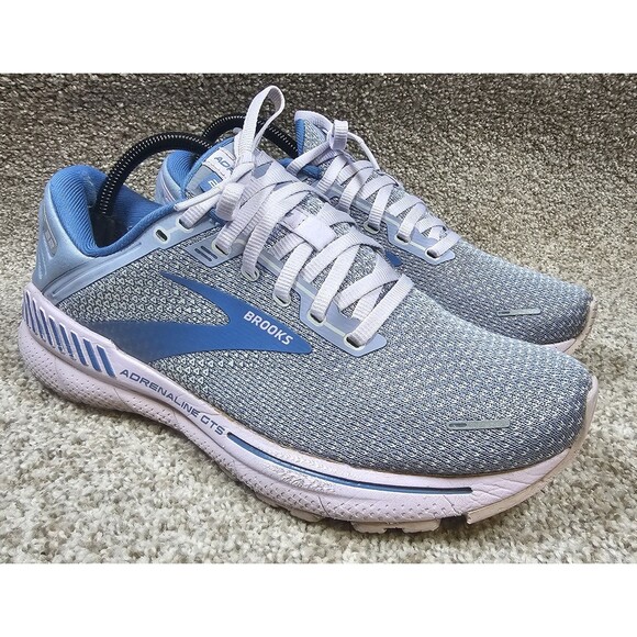 Brooks Ladies 9B Adrenaline GTS 22 Blue Purple/Lilac Running Shoes Gym Sneakers - Picture 2 of 16